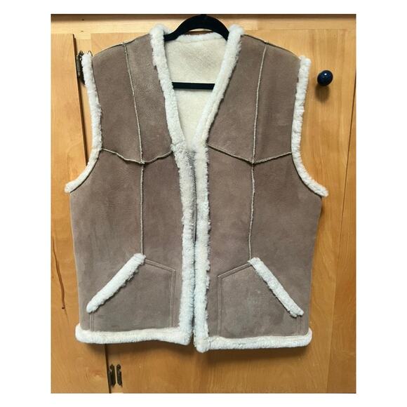 VTG G.L. Bowron Co. LTD Vest Men's Wool & Suede Western Ranch Outdoor Vest S 44 - Picture 1 of 7